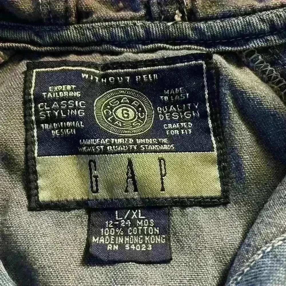 Vintage 1990’s GAP Jean Jacket with hood 12-24 months 100%Cotton